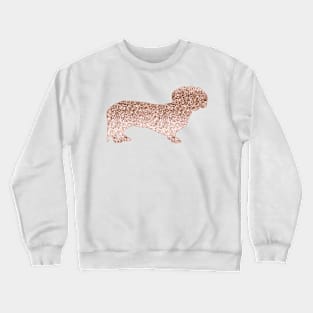 Rose gold glitter Sausage Dog Crewneck Sweatshirt